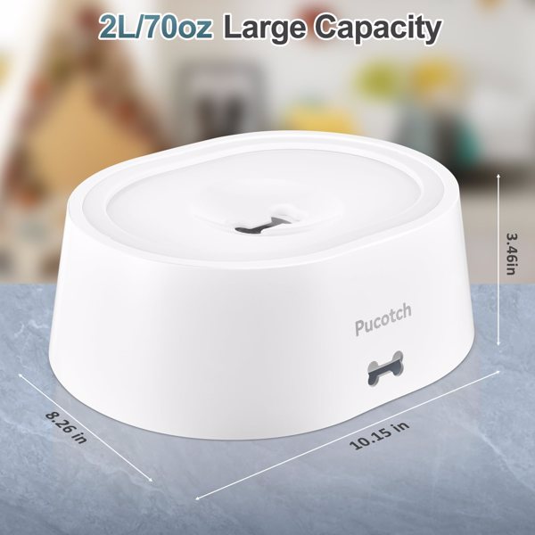 2-liter Pet Drinking Basin With Splash Proof Design, Equipped With A Filter Element For Filtering Water Quality, Prohibited From Sale On Amazon US Site, Not USPS Issued