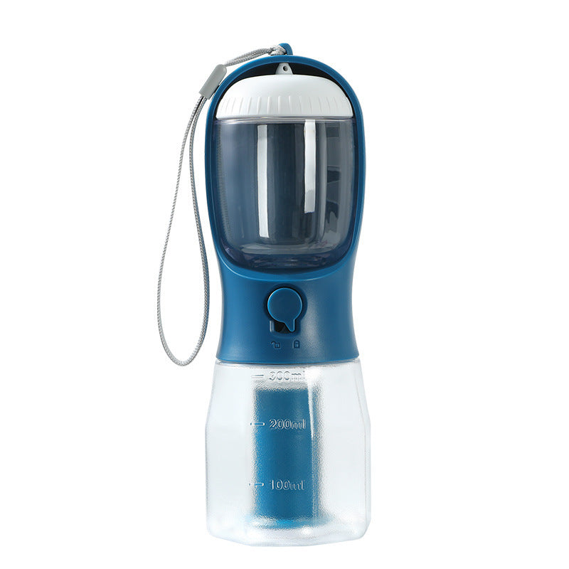 3-in-1 Portable Dog Water Bottle β Feeder + Poop Bag Holder
