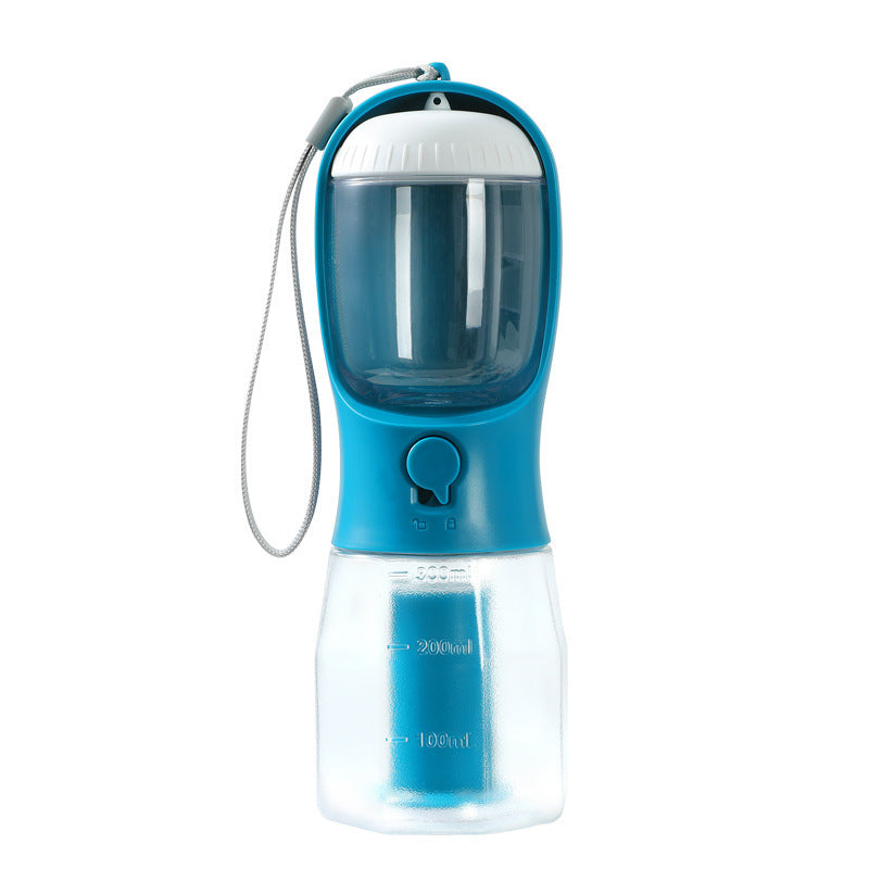 3-in-1 Portable Dog Water Bottle β Feeder + Poop Bag Holder