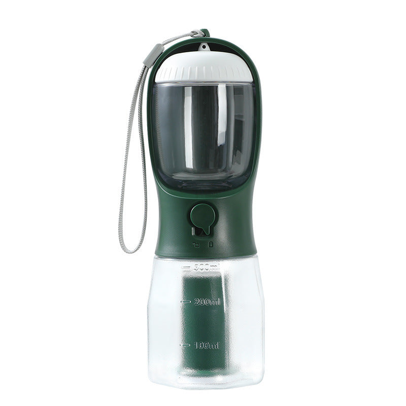 3-in-1 Portable Dog Water Bottle β Feeder + Poop Bag Holder