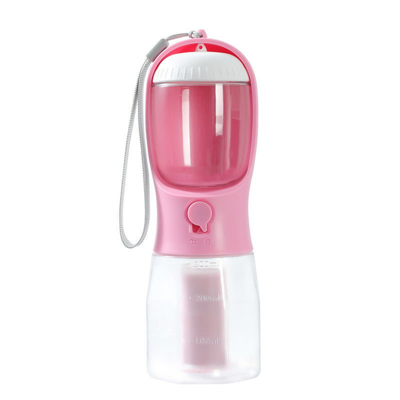 3-in-1 Portable Dog Water Bottle β Feeder + Poop Bag Holder