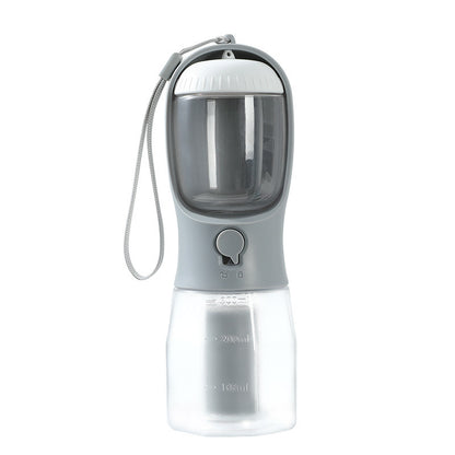 3-in-1 Portable Dog Water Bottle – Feeder + Poop Bag Holder