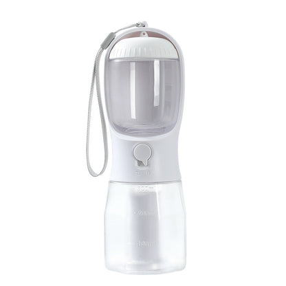 3-in-1 Portable Dog Water Bottle – Feeder + Poop Bag Holder